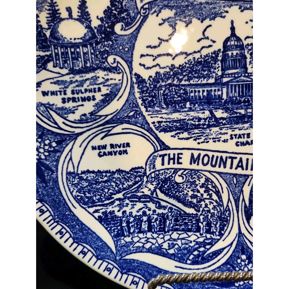 West Virginia The Mountain State Vntg Collectors Plate 9.25" - Picture 4 of 8